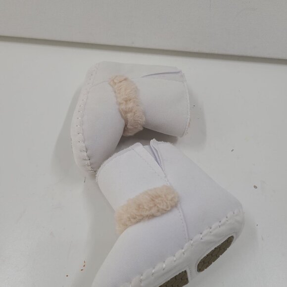 Jonbaem Newborn Baby Boys Girls Snow Winter Boots  White - Picture 6 of 8